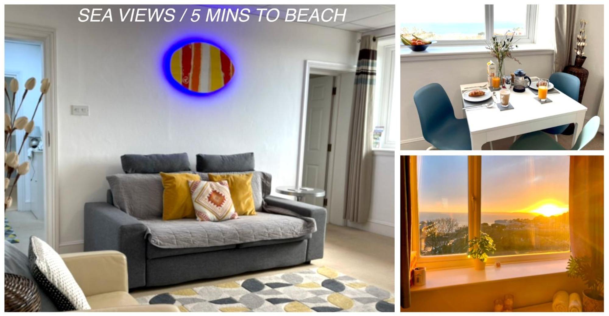 Sea View Family Stay By Beach Gym & Parking Bournemouth Dış mekan fotoğraf
